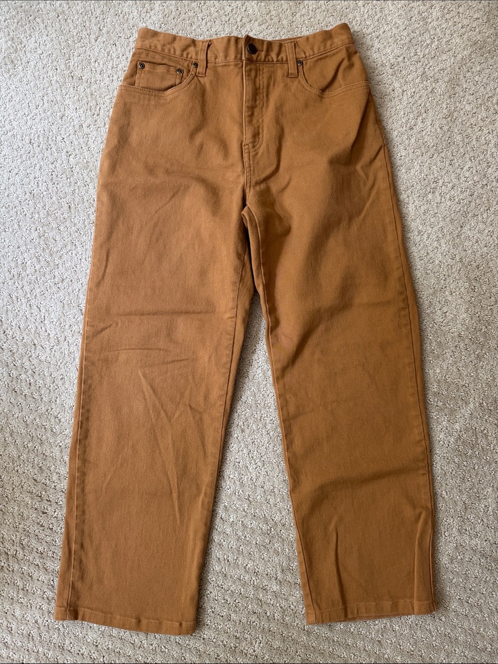 🟢 5/$25 Chadwick's Tan Cotton Twill Straight Leg Pants | Size 8P
